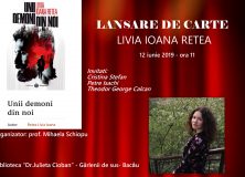 Lansare de carte – Unii demoni din noi – Livia Ioana Retea